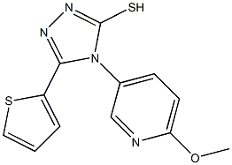 4-(6-methoxypyridin-3-yl)-5-(thiophen-2-yl)-4H-1,2,4-triazole-3-thiol Structure
