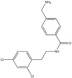 4-(aminomethyl)-N-[2-(2,4-dichlorophenyl)ethyl]benzamide 구조식 이미지