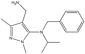 4-(aminomethyl)-N-benzyl-1,3-dimethyl-N-(propan-2-yl)-1H-pyrazol-5-amine Structure