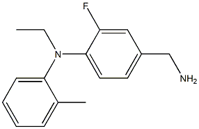 4-(aminomethyl)-N-ethyl-2-fluoro-N-(2-methylphenyl)aniline 구조식 이미지