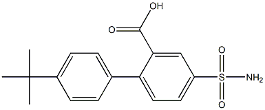 4-(aminosulfonyl)-4'-tert-butyl-1,1'-biphenyl-2-carboxylic acid 구조식 이미지