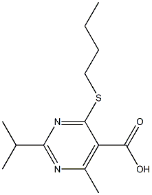 4-(butylthio)-2-isopropyl-6-methylpyrimidine-5-carboxylic acid 구조식 이미지
