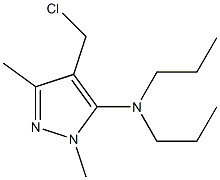 4-(chloromethyl)-1,3-dimethyl-N,N-dipropyl-1H-pyrazol-5-amine Structure