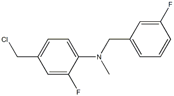 4-(chloromethyl)-2-fluoro-N-[(3-fluorophenyl)methyl]-N-methylaniline 구조식 이미지