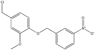 4-(chloromethyl)-2-methoxy-1-[(3-nitrophenyl)methoxy]benzene Structure