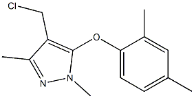 4-(chloromethyl)-5-(2,4-dimethylphenoxy)-1,3-dimethyl-1H-pyrazole 구조식 이미지