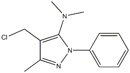 4-(chloromethyl)-N,N,3-trimethyl-1-phenyl-1H-pyrazol-5-amine Structure