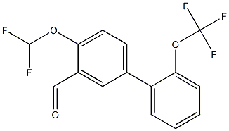 4-(difluoromethoxy)-2'-(trifluoromethoxy)-1,1'-biphenyl-3-carbaldehyde 구조식 이미지