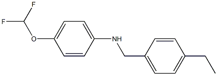 4-(difluoromethoxy)-N-[(4-ethylphenyl)methyl]aniline Structure