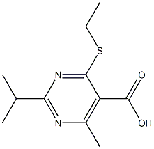 4-(ethylthio)-2-isopropyl-6-methylpyrimidine-5-carboxylic acid Structure