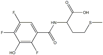 4-(methylsulfanyl)-2-[(2,4,5-trifluoro-3-hydroxyphenyl)formamido]butanoic acid Structure
