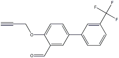 4-(prop-2-ynyloxy)-3'-(trifluoromethyl)-1,1'-biphenyl-3-carbaldehyde 구조식 이미지