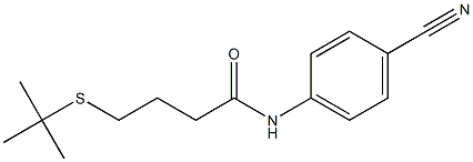 4-(tert-butylsulfanyl)-N-(4-cyanophenyl)butanamide 구조식 이미지