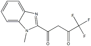 4,4,4-trifluoro-1-(1-methyl-1H-1,3-benzodiazol-2-yl)butane-1,3-dione 구조식 이미지