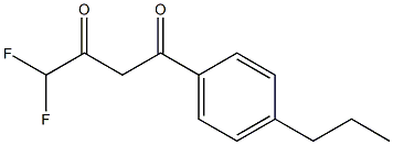 4,4-difluoro-1-(4-propylphenyl)butane-1,3-dione 구조식 이미지