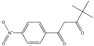 4,4-dimethyl-1-(4-nitrophenyl)pentane-1,3-dione 구조식 이미지