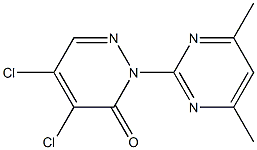 4,5-dichloro-2-(4,6-dimethylpyrimidin-2-yl)pyridazin-3(2H)-one 구조식 이미지