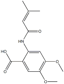 4,5-dimethoxy-2-(3-methylbut-2-enamido)benzoic acid 구조식 이미지