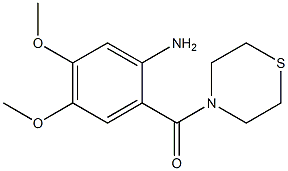 4,5-dimethoxy-2-(thiomorpholin-4-ylcarbonyl)aniline Structure