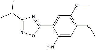 4,5-dimethoxy-2-[3-(propan-2-yl)-1,2,4-oxadiazol-5-yl]aniline Structure