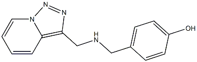 4-[({[1,2,4]triazolo[3,4-a]pyridin-3-ylmethyl}amino)methyl]phenol 구조식 이미지