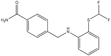 4-[({2-[(difluoromethyl)sulfanyl]phenyl}amino)methyl]benzamide 구조식 이미지