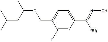 4-[(1,3-dimethylbutoxy)methyl]-3-fluoro-N'-hydroxybenzenecarboximidamide Structure