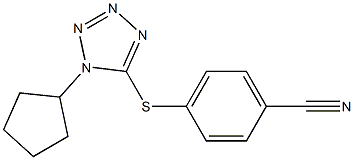 4-[(1-cyclopentyl-1H-1,2,3,4-tetrazol-5-yl)sulfanyl]benzonitrile 구조식 이미지