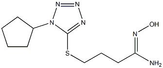 4-[(1-cyclopentyl-1H-1,2,3,4-tetrazol-5-yl)sulfanyl]-N'-hydroxybutanimidamide Structure