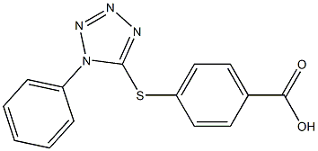 4-[(1-phenyl-1H-tetrazol-5-yl)thio]benzoic acid Structure