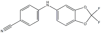 4-[(2,2-difluoro-2H-1,3-benzodioxol-5-yl)amino]benzonitrile 구조식 이미지