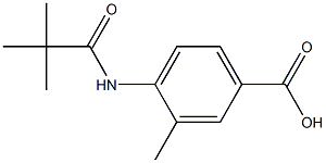 4-[(2,2-dimethylpropanoyl)amino]-3-methylbenzoic acid Structure