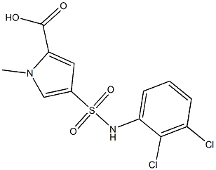 4-[(2,3-dichlorophenyl)sulfamoyl]-1-methyl-1H-pyrrole-2-carboxylic acid 구조식 이미지