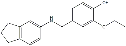 4-[(2,3-dihydro-1H-inden-5-ylamino)methyl]-2-ethoxyphenol 구조식 이미지