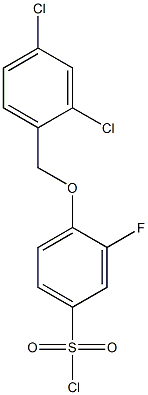 4-[(2,4-dichlorophenyl)methoxy]-3-fluorobenzene-1-sulfonyl chloride Structure