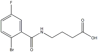 4-[(2-bromo-5-fluorobenzoyl)amino]butanoic acid 구조식 이미지