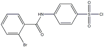 4-[(2-bromobenzene)amido]benzene-1-sulfonyl chloride 구조식 이미지