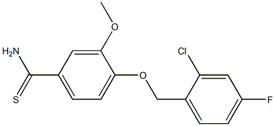 4-[(2-chloro-4-fluorophenyl)methoxy]-3-methoxybenzene-1-carbothioamide 구조식 이미지