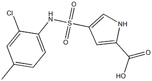 4-[(2-chloro-4-methylphenyl)sulfamoyl]-1H-pyrrole-2-carboxylic acid 구조식 이미지