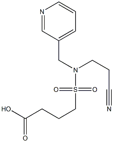 4-[(2-cyanoethyl)(pyridin-3-ylmethyl)sulfamoyl]butanoic acid Structure