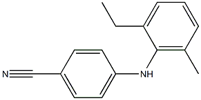 4-[(2-ethyl-6-methylphenyl)amino]benzonitrile Structure