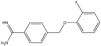 4-[(2-fluorophenoxy)methyl]benzenecarboximidamide Structure