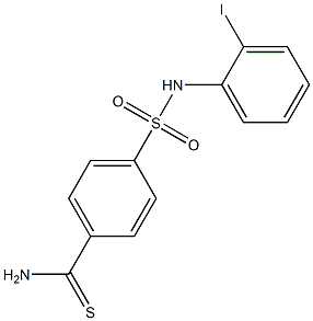 4-[(2-iodophenyl)sulfamoyl]benzene-1-carbothioamide 구조식 이미지