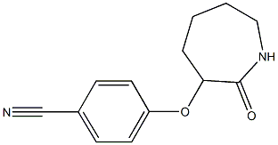 4-[(2-oxoazepan-3-yl)oxy]benzonitrile 구조식 이미지