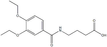 4-[(3,4-diethoxybenzoyl)amino]butanoic acid Structure