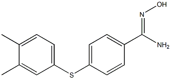 4-[(3,4-dimethylphenyl)sulfanyl]-N'-hydroxybenzene-1-carboximidamide 구조식 이미지
