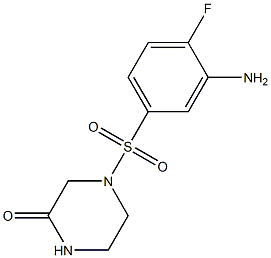 4-[(3-amino-4-fluorobenzene)sulfonyl]piperazin-2-one Structure