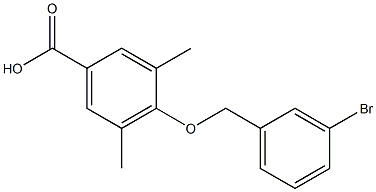 4-[(3-bromophenyl)methoxy]-3,5-dimethylbenzoic acid 구조식 이미지