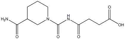 4-[(3-carbamoylpiperidin-1-yl)carbonylamino]-4-oxobutanoic acid 구조식 이미지