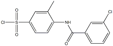 4-[(3-chlorobenzene)amido]-3-methylbenzene-1-sulfonyl chloride Structure